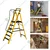 Youngman FRP fiberglass 5 Steps (1.27 m) Industrial Ladder with Safety Wire (5 Steps + Platform)